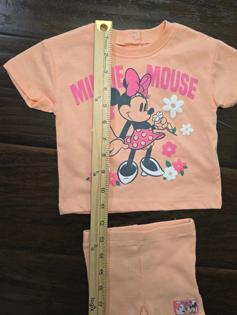 NWT Disney Minnie Mouse Baby Girl Orange Outfit Set 0-3 M